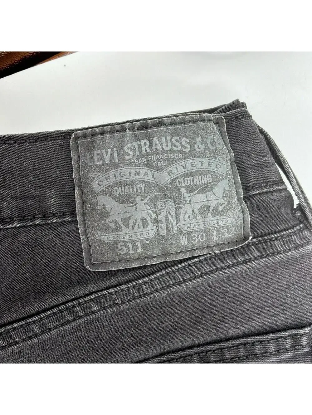 Levi Strauss 511 Black Skinny Jeans 30x32